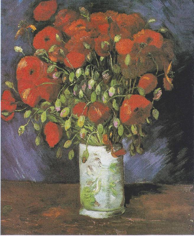 Vincent Van Gogh Vase with Red Poppies China oil painting art